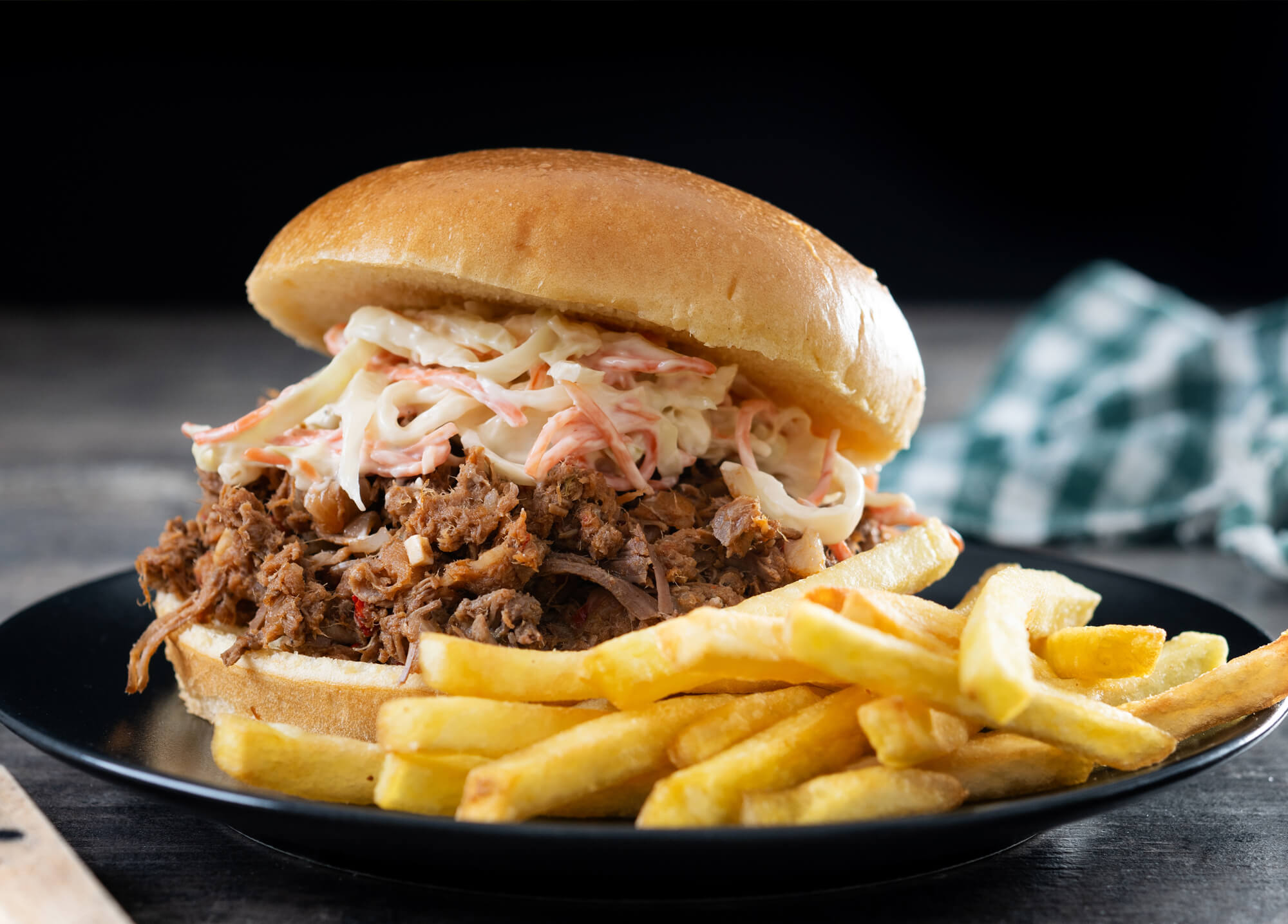 Pulled Pork Burger • Restaurant Wildfang Goslar